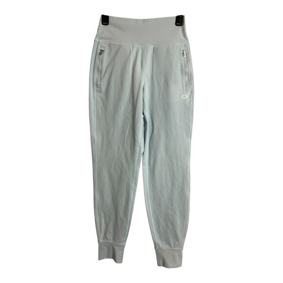 Calvin Klein Athletic Pants Joggers Performance Small Blue Comfy Casual Stretch - Picture 1 of 7